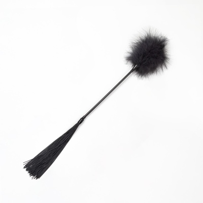 BLACK FEATHER TICKLER & WHIP - 1