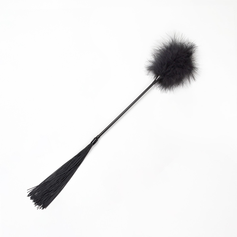 BLACK FEATHER TICKLER & WHIP - 1