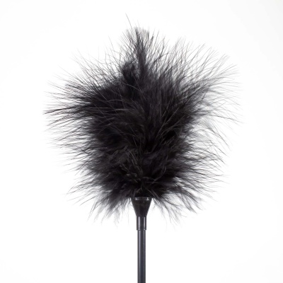 BLACK FEATHER TICKLER & WHIP - 1 2
