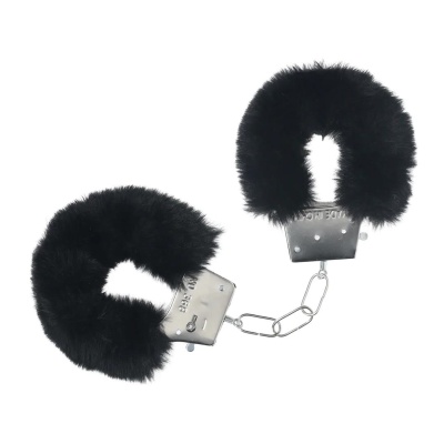 Classic Fluffy Handcuffs - Black - 1