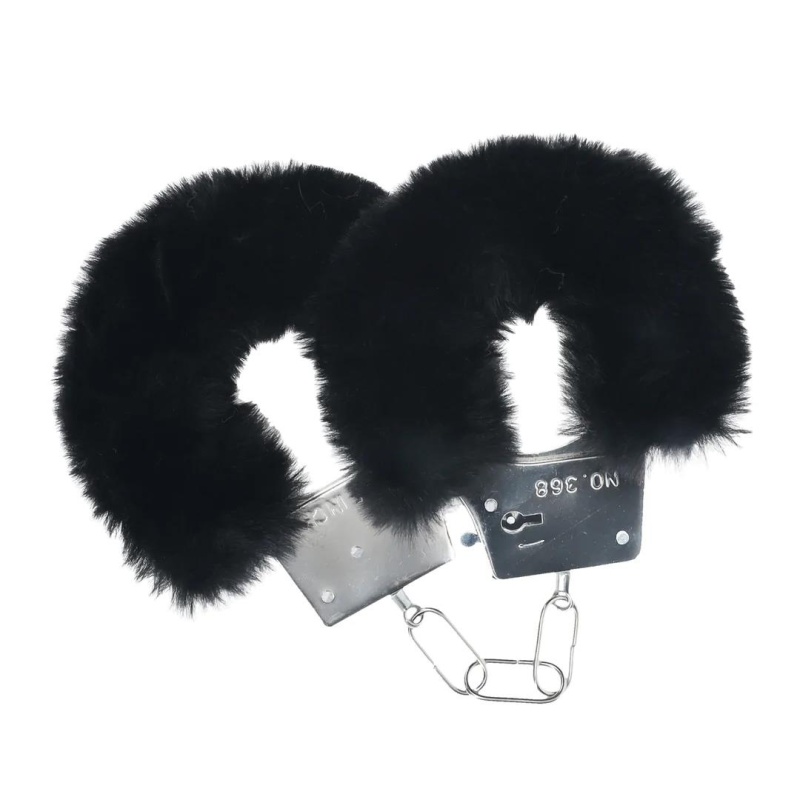 Classic Fluffy Handcuffs - Black - 3