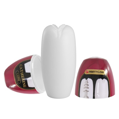 Masturbator Catherine Caspar z elastyczną nakładką TPR (8,5 cm) - 1 2