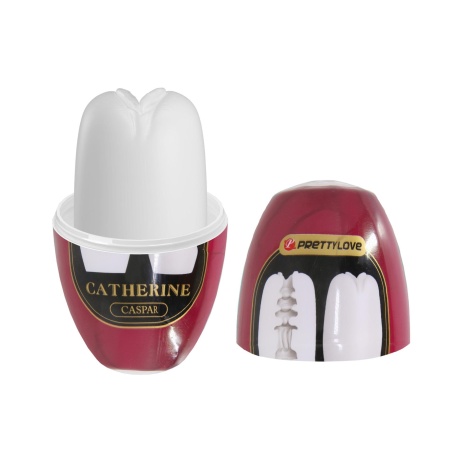 Masturbator Catherine Caspar z elastyczną nakładką TPR (8,5 cm) - 3