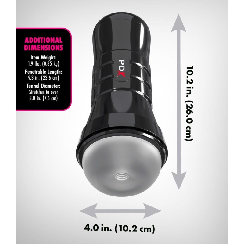 Masturbator WetStroker Slide XXL Fros – TPR aktywowany wodą, regulowany ssak, 26 cm - 5