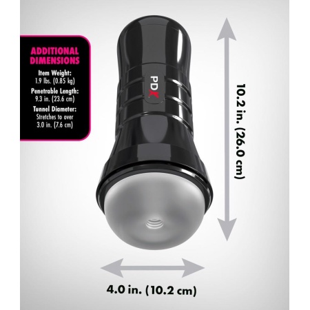 Masturbator WetStroker Slide XXL Fros – TPR aktywowany wodą, regulowany ssak, 26 cm - 5