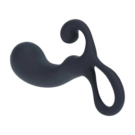 Bulb with Loop Silicone Prostate Massager - M - Black - 4
