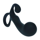 Bulb with Loop Silicone Prostate Massager - M - Black - 5