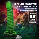 Dildo silikonowe Power Monsters Manticore z pofalowaną teksturą, 23 cm - 2