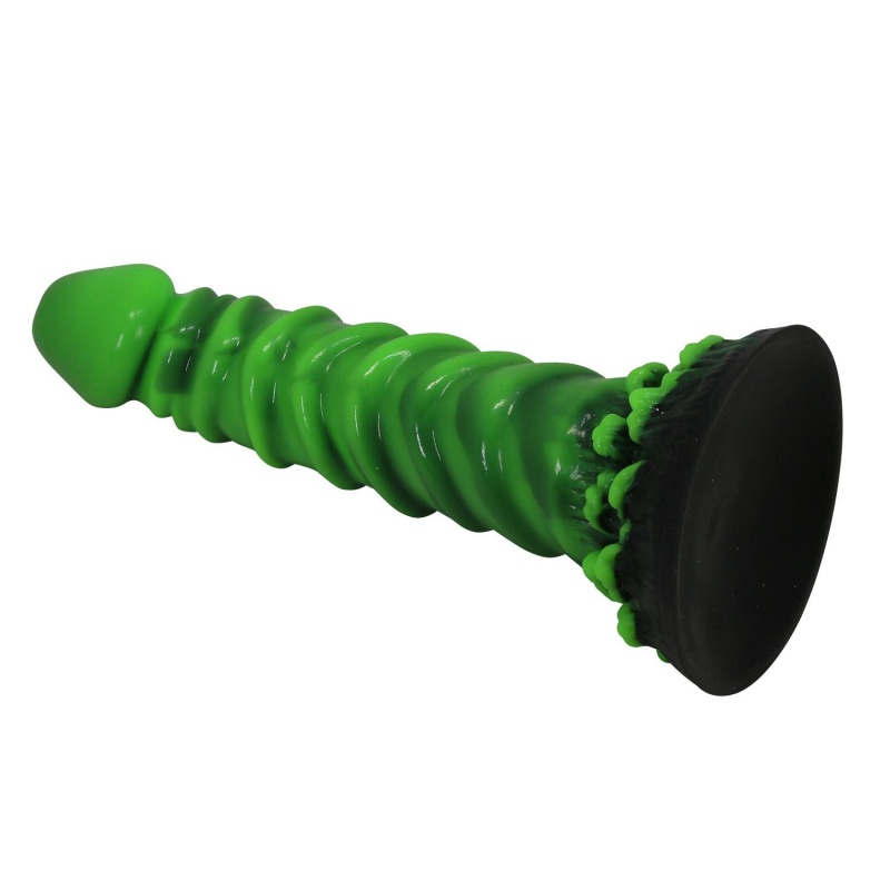 Dildo silikonowe Power Monsters Manticore z pofalowaną teksturą, 23 cm - 6
