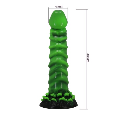 Dildo silikonowe Power Monsters Manticore z pofalowaną teksturą, 23 cm - 7