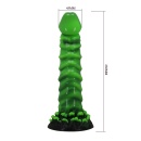 Dildo silikonowe Power Monsters Manticore z pofalowaną teksturą, 23 cm - 7