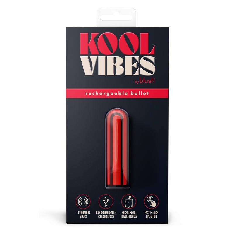 Wibrator mini bullet Cherry - ładowanie USB, długość 6,3 cm - 1