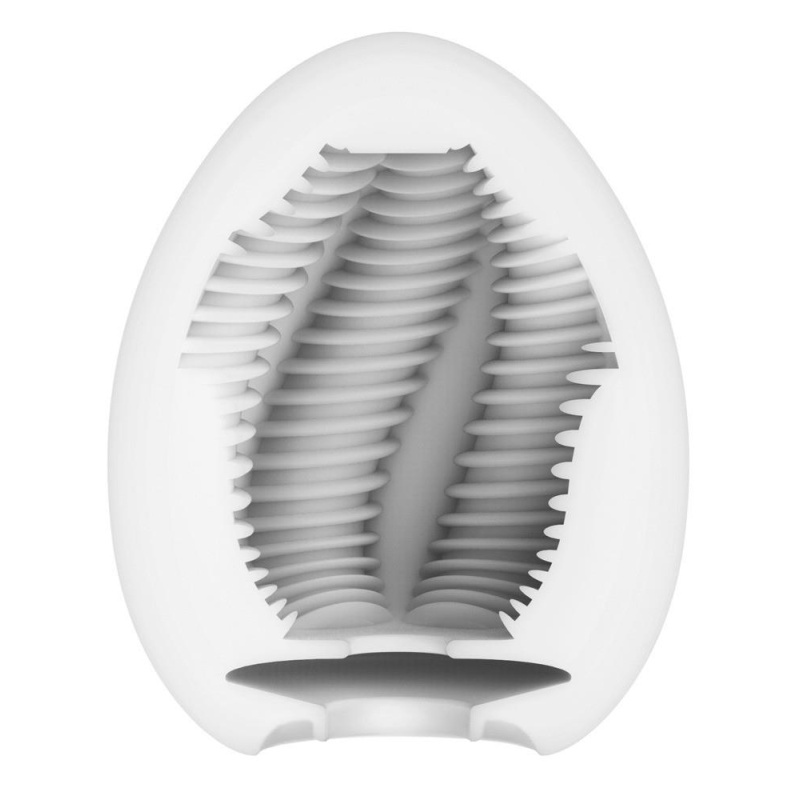 Masturbator Egg Tube - żebrowana struktura wewnętrzna, długość 7 cm, zestaw 6 szt. - 2