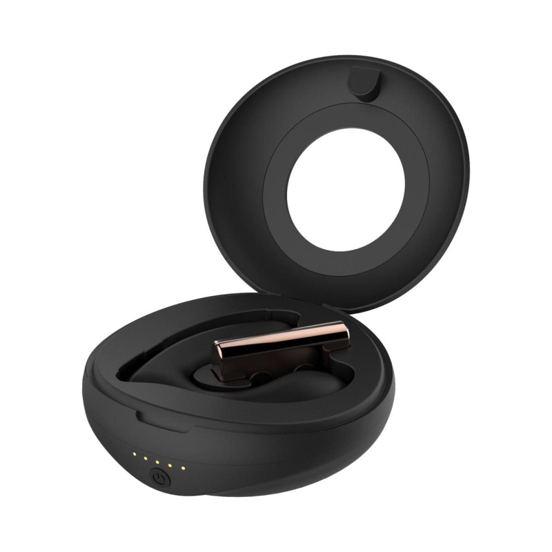 Wibrator do noszenia Rosy Gold Model Black - silikon medyczny, stymulacja wewnętrzna i zewnętrzna, 9 × 3 cm - 2