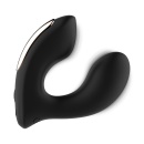 Wibrator do noszenia Rosy Gold Model Black - silikon medyczny, stymulacja wewnętrzna i zewnętrzna, 9 × 3 cm - 4