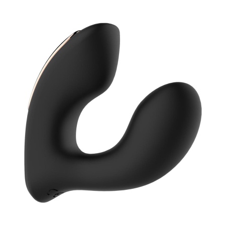 Wibrator do noszenia Rosy Gold Model Black - silikon medyczny, stymulacja wewnętrzna i zewnętrzna, 9 × 3 cm - 6