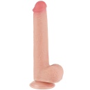 Dildo Sliding Skin Dual Layer 22 cm w kolorze cielistym - 2