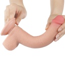 Dildo Sliding Skin Dual Layer 22 cm w kolorze cielistym - 5