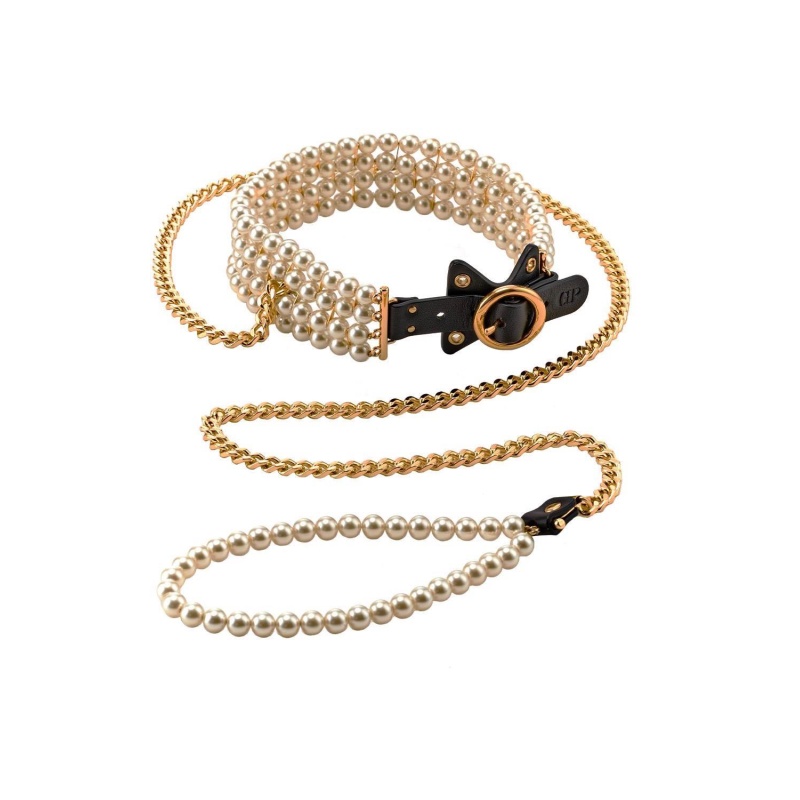GUILTY PLEASURE LUMINIOUS PEARL LEASH AND COLLAR - 2