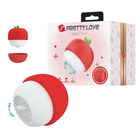 Stymulator łechtaczki Apple Secret z ruchomym języczkiem, 5,9 cm - 1