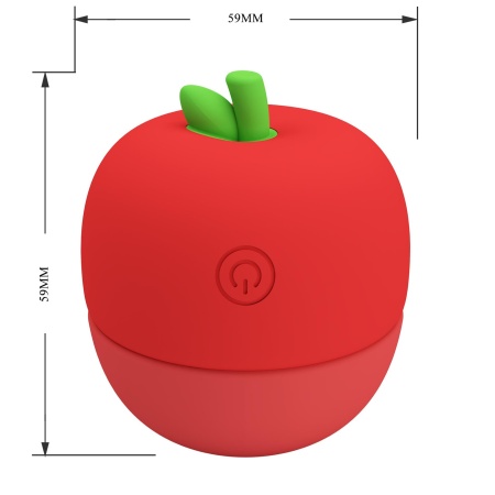 Stymulator łechtaczki Apple Secret z ruchomym języczkiem, 5,9 cm - 10