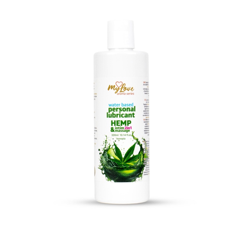Lubrykant i olejek do masażu 2w1 Aroma Series Hemp 300 ml - 1