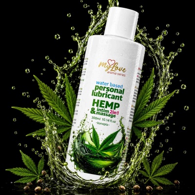 Lubrykant i olejek do masażu 2w1 Aroma Series Hemp 300 ml - 1 2
