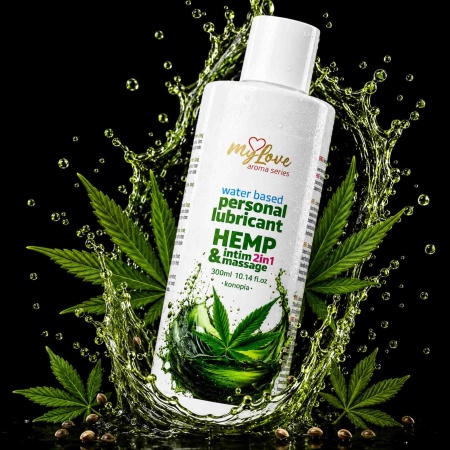 Lubrykant i olejek do masażu 2w1 Aroma Series Hemp 300 ml - 2