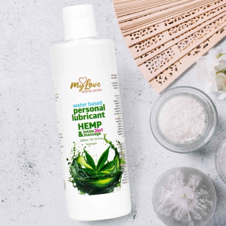 Lubrykant i olejek do masażu 2w1 Aroma Series Hemp 300 ml - 3
