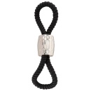 Pętla na penisa i jądra Heavy Rope Cock Strap 2L - silikonowa podwójna pętla z przesuwnym obciążnikiem metalowym 87 g, długość 3 - 2
