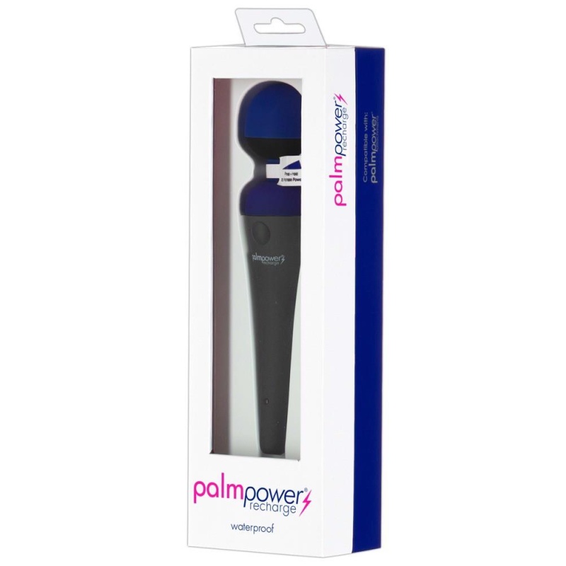 Masażer wibracyjny PalmPower Recharge Blue z elastyczną głowicą Ø 4 cm i akumulatorem - 19,5 cm - 1