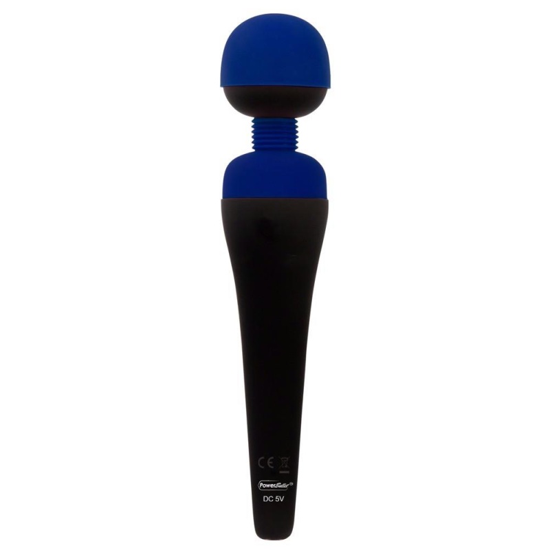 Masażer wibracyjny PalmPower Recharge Blue z elastyczną głowicą Ø 4 cm i akumulatorem - 19,5 cm - 3