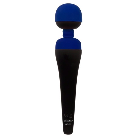 Masażer wibracyjny PalmPower Recharge Blue z elastyczną głowicą Ø 4 cm i akumulatorem - 19,5 cm - 3