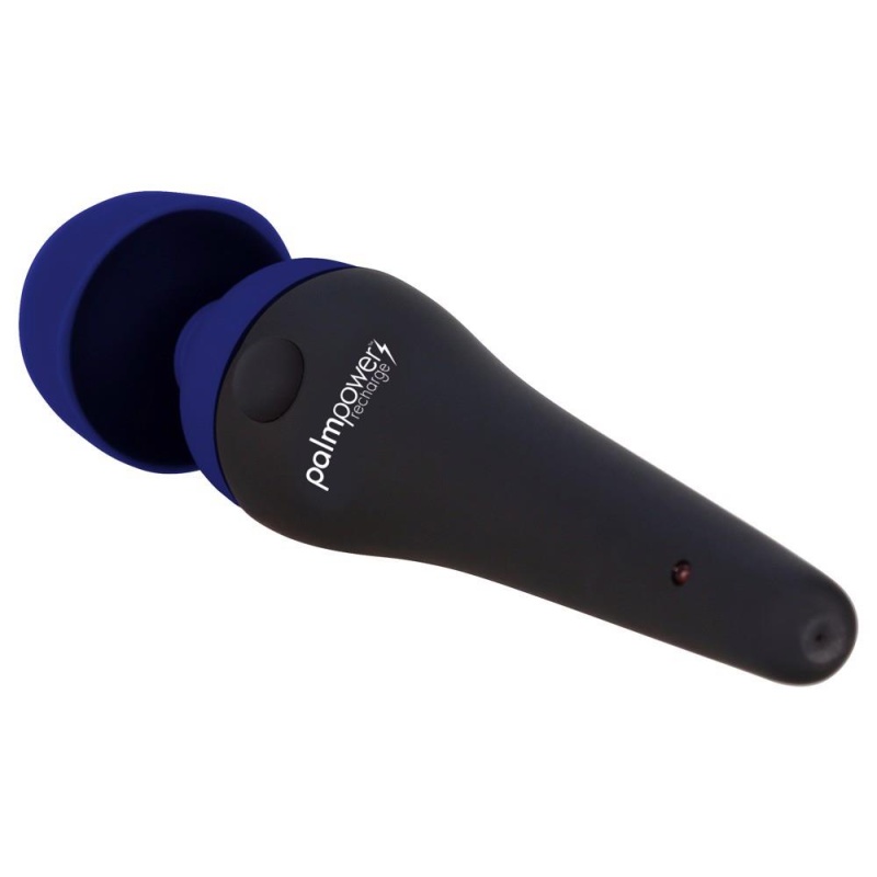 Masażer wibracyjny PalmPower Recharge Blue z elastyczną głowicą Ø 4 cm i akumulatorem - 19,5 cm - 4