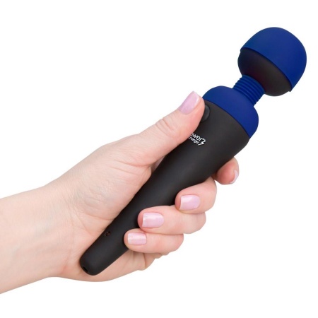 Masażer wibracyjny PalmPower Recharge Blue z elastyczną głowicą Ø 4 cm i akumulatorem - 19,5 cm - 5