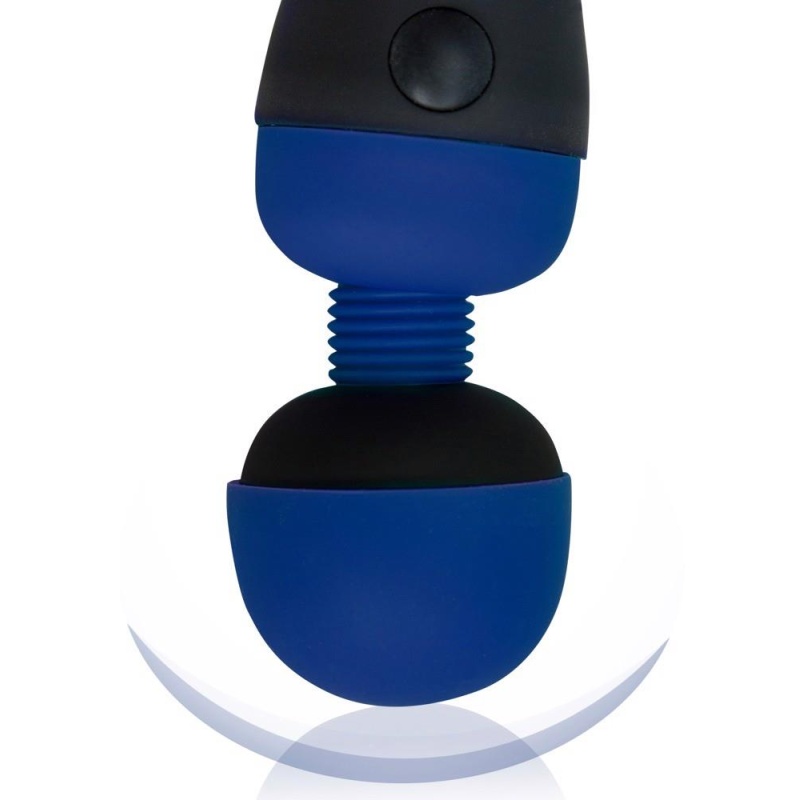 Masażer wibracyjny PalmPower Recharge Blue z elastyczną głowicą Ø 4 cm i akumulatorem - 19,5 cm - 6