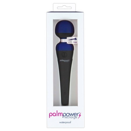 Masażer wibracyjny PalmPower Recharge Blue z elastyczną głowicą Ø 4 cm i akumulatorem - 19,5 cm - 8