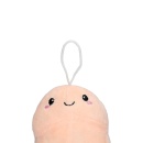 Pluszowy penis Short Penis Plushie - miękka tkanina poliestrowa z pętlą do zawieszenia, 10 cm - 2