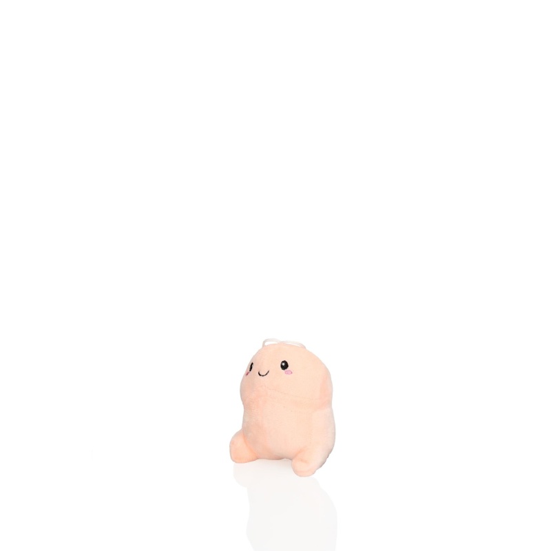 Pluszowy penis Short Penis Plushie - miękka tkanina poliestrowa z pętlą do zawieszenia, 10 cm - 3