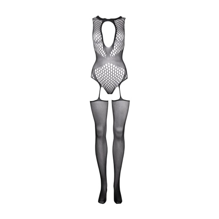 Contrast Suspender Bodystocking - One Size - 8