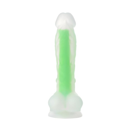 Dildo realistyczny BEYOND BY TOYFA Wade Glow Green, silikonowy, świecący w ciemności, 14,5 cm - 4