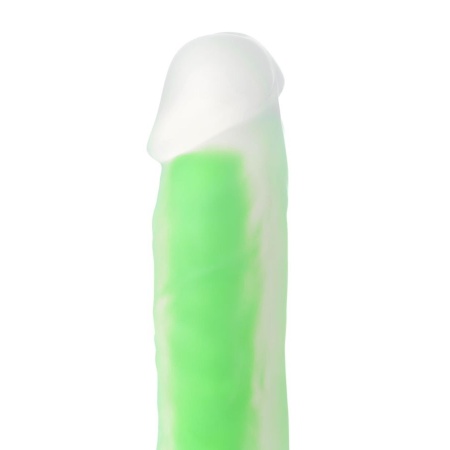 Dildo realistyczny BEYOND BY TOYFA Wade Glow Green, silikonowy, świecący w ciemności, 14,5 cm - 9