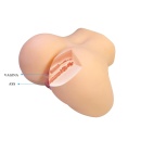 Masturbator Liora z podwójnym kanałem pochwowym i analnym, 19 cm - 7