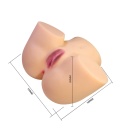 Masturbator Liora z podwójnym kanałem pochwowym i analnym, 19 cm - 8