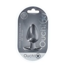 Smooth Silicone Anal Plug - Large - 3.5" / 8,9 cm - Gunmetal - 2