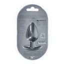 Smooth Silicone Anal Plug - Large - 3.5" / 8,9 cm - Gunmetal - 3