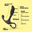 Masażer prostaty Djinn Silikon 8 cm - czarny - 8