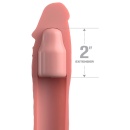 Przedłużka penisa FXTE 2 Extension with Strap Light - silikonowa nakładka z pierścieniem na jądra, zwiększająca obwód o 66% i wy - 3