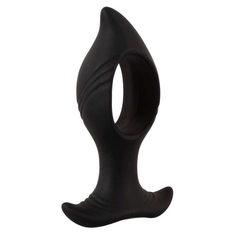 Wibrator analny RC Butt Plug with a Hole - otwór kompresyjny, długość 12 cm, średnica maks. 4,5 cm - 4