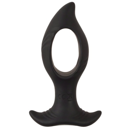 Wibrator analny RC Butt Plug with a Hole - otwór kompresyjny, długość 12 cm, średnica maks. 4,5 cm - 6
